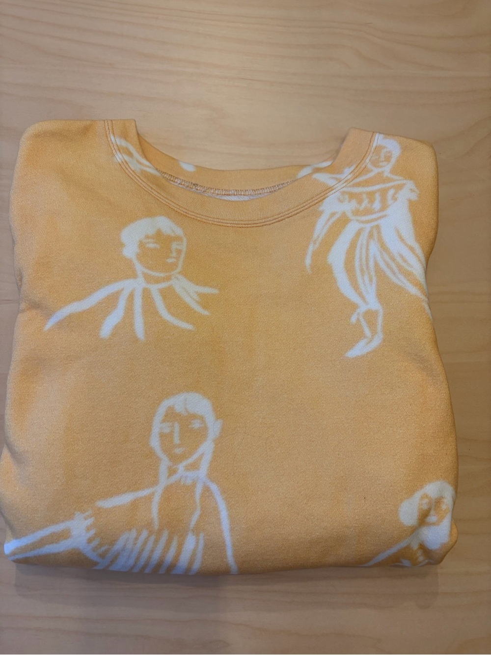 Print All Over Me Graphic Crewneck Sweatshirt with White Figure Print